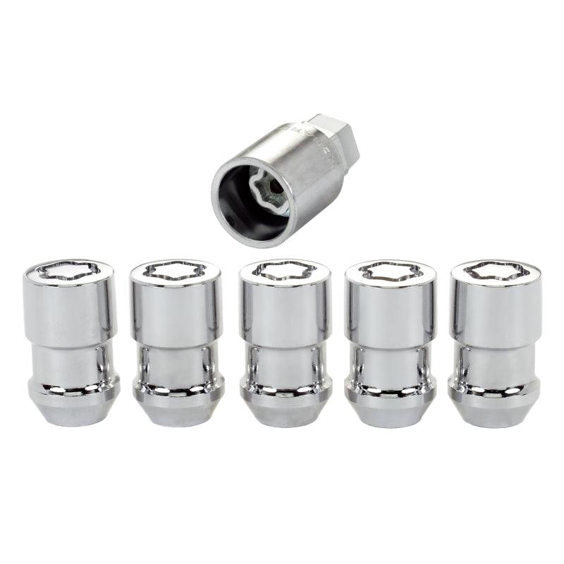 McGard Wheel Lock Nut Set - 5pk. (Cone Seat) 1/2-20 / 3/4 &13/16 Dual Hex / 1.46in. Length - Chrome - Corvette Realm