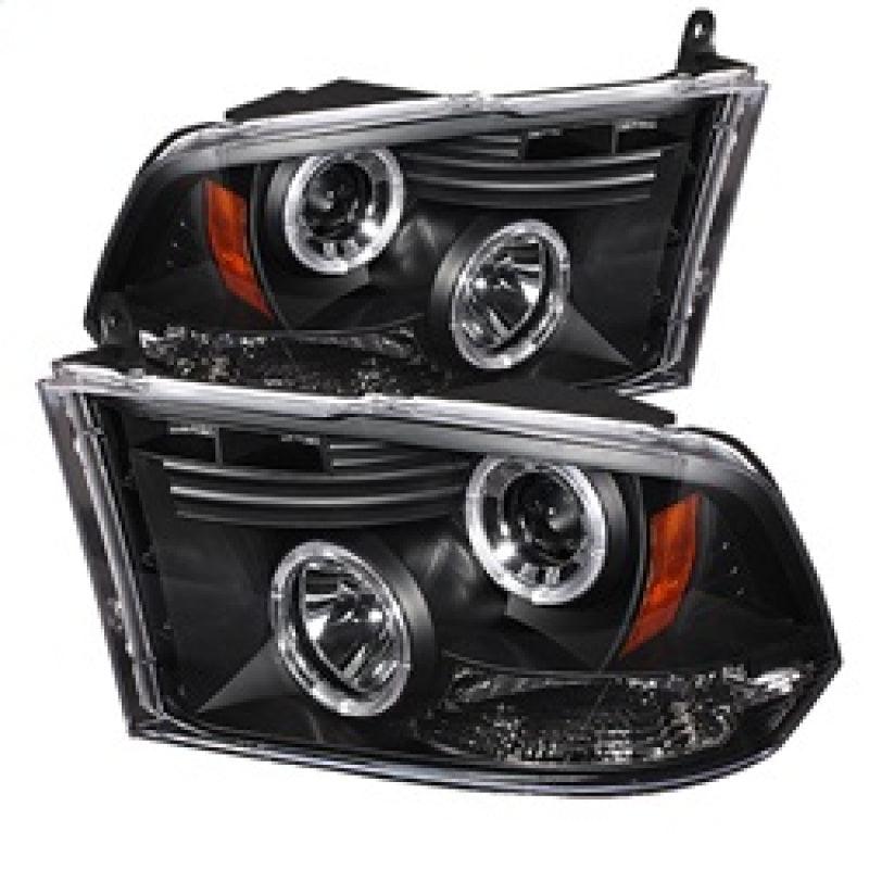 Spyder Dodge Ram 1500 09-14 10-14 Projector Headlights Halogen- LED Halo LED - Blk PRO-YD-DR09-HL-BK - Corvette Realm