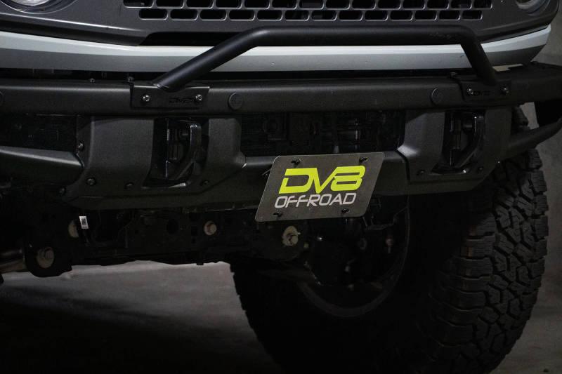 DV8 Offroad 21-22 Ford Bronco Factory Front Bumper Licence Relocation Bracket - Front - Corvette Realm