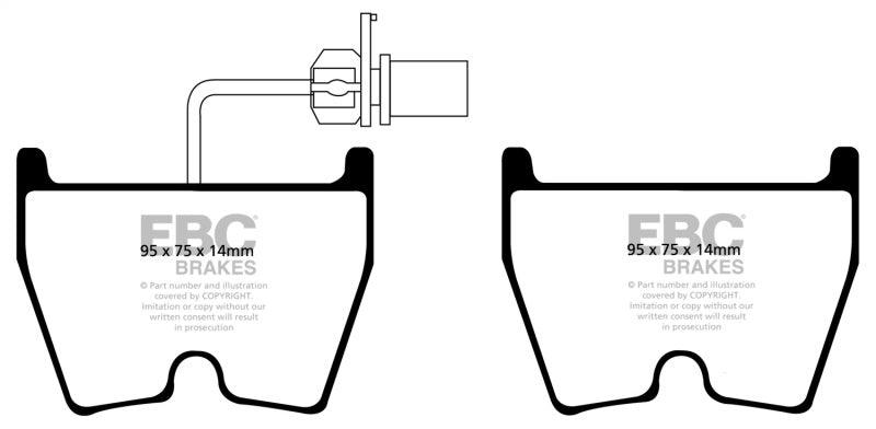 EBC 06-09 Audi RS4 4.2 (Cast Iron Rotors) Bluestuff Front Brake Pads - Corvette Realm