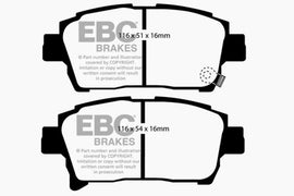EBC 03-07 Scion XA 1.5 Yellowstuff Front Brake Pads - Corvette Realm