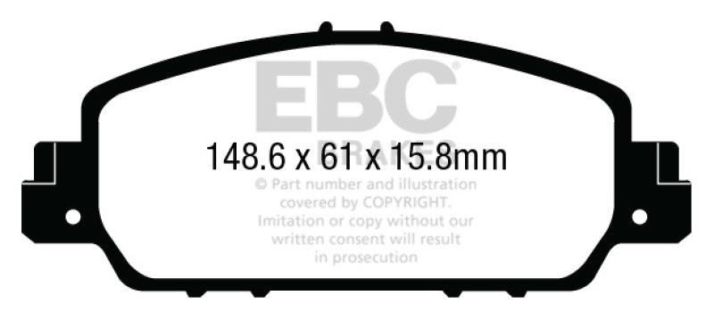 EBC 13-17 Honda Accord Coupe 2.4 EX Redstuff Front Brake Pads - Corvette Realm