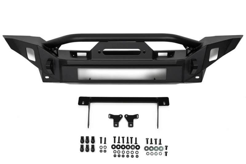 DV8 Offroad 18-23 Jeep Wrangler JL / 20-23 Jeep Gladiator JT FS-7 Mid-Width Winch Front Bumper - Corvette Realm