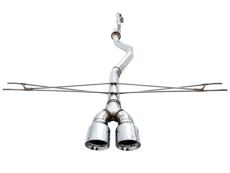 AWE Tuning 2016+ Honda Civic Si Track Edition Exhaust w/Front Pipe & Dual Chrome Silver Tips - Corvette Realm