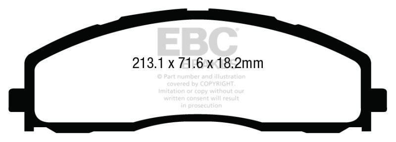 EBC 13+ Ford F250 (inc Super Duty) 6.2 (2WD) Extra Duty Front Brake Pads - Corvette Realm