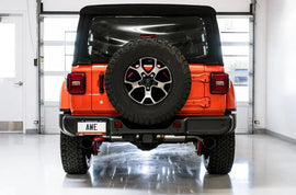 AWE Tuning 2018+ Jeep Wrangler JL/JLU Tread Edition Axle-Back Dual Exhaust - Diamond Black Tips - Corvette Realm