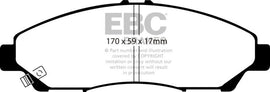 EBC 07-13 Acura MDX 3.7 Yellowstuff Front Brake Pads - Corvette Realm