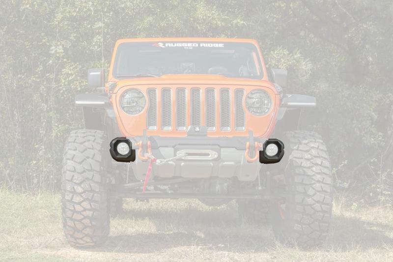 Rugged Ridge Jeep 19-22 Wrangler JL/20-22 Gladiator Venator Front Bumper Stubby Ends - Black - Corvette Realm