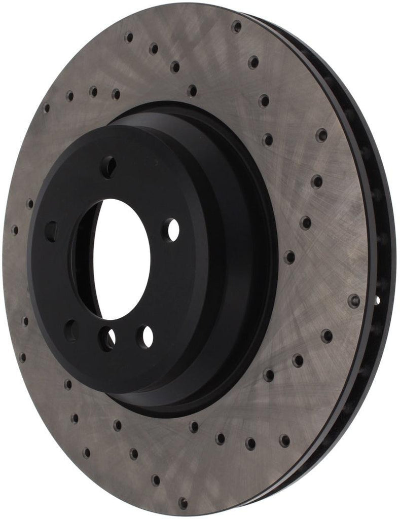 StopTech 07-10 BMW 335i Cross Drilled Left Front Rotor - Corvette Realm