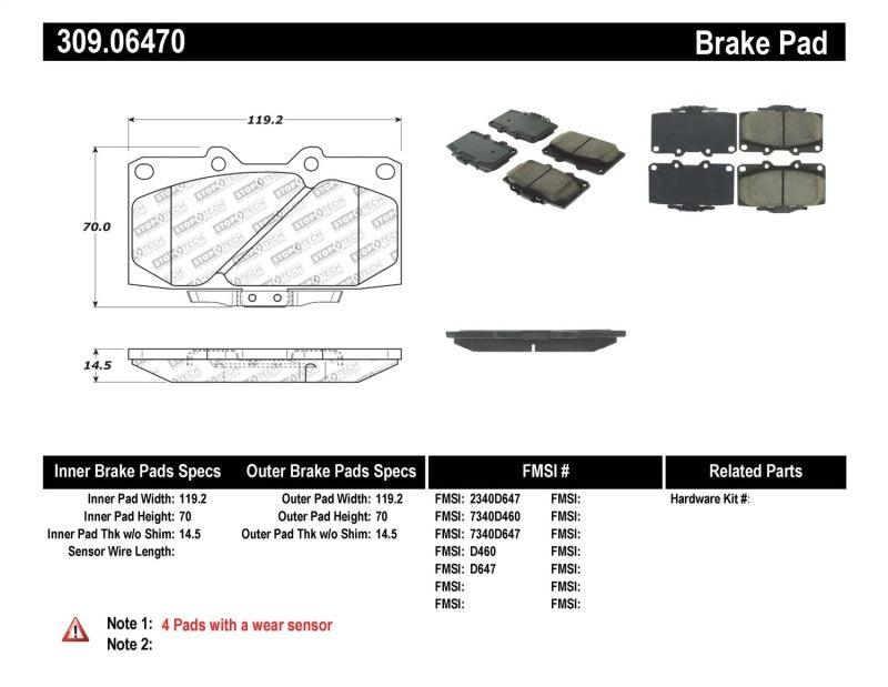 StopTech 89-96 Nissan 300ZX Sport Performance Front Brake Pads - Corvette Realm