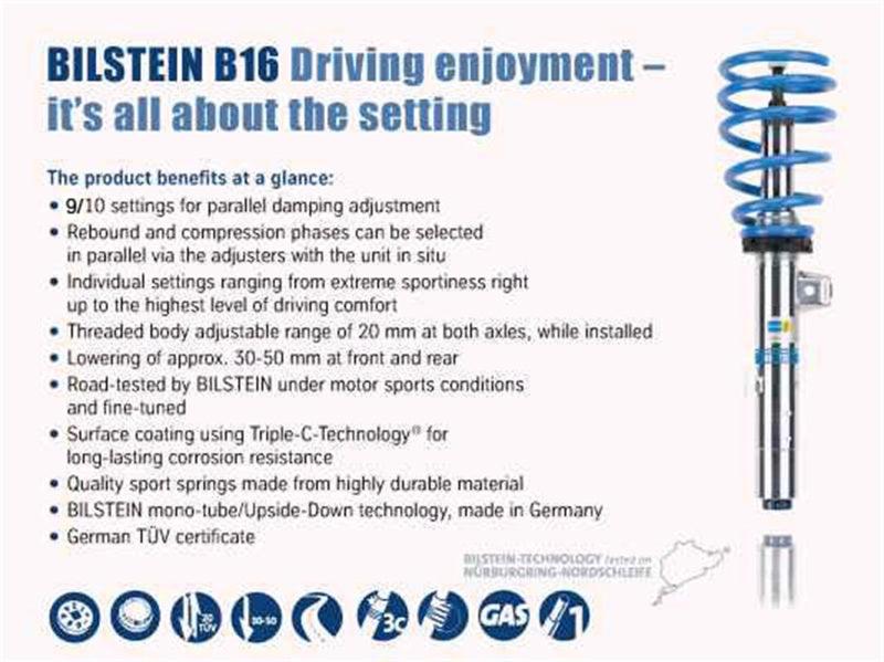 Bilstein B16 1989 Porsche 911 Carrera 4 Front and Rear Suspension Kit - Corvette Realm