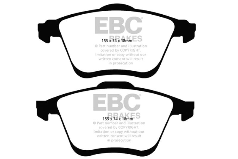 EBC 06-09 Mazda 6 2.3 Turbo (Mazdaspeed) Redstuff Front Brake Pads - Corvette Realm