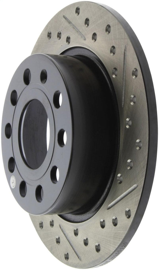 StopTech 11-17 Volkswagen Jetta /Golf / Golf GTI Slotted & Drilled Rear Left Rotor - Corvette Realm