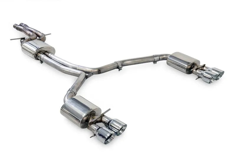 AWE Tuning Audi C7.5 A6 3.0T Touring Edition Exhaust - Quad Outlet Chrome Silver Tips - Corvette Realm