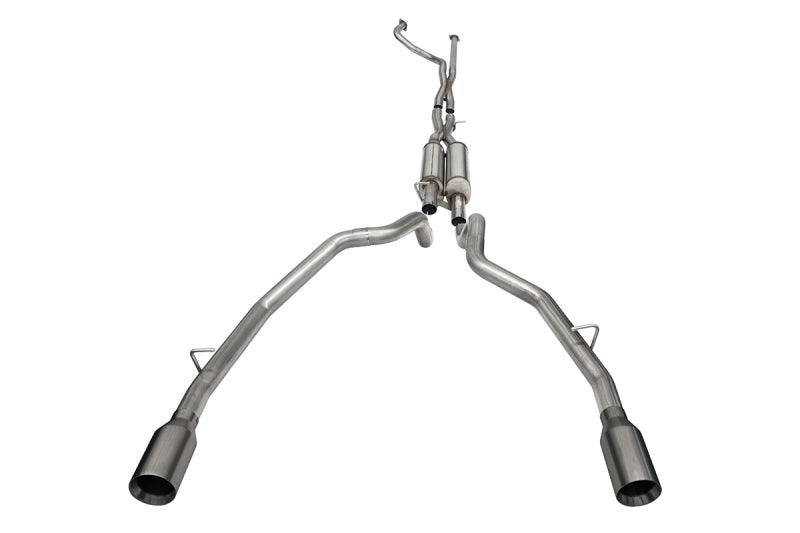 Corsa 21-22 Dodge Ram TRX Crew Cab Xtreme Catback Exhaust Dual Rear Gunmetal Tip - Corvette Realm