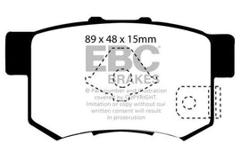 EBC 05-06 Honda CR-V 2.4 Greenstuff Rear Brake Pads - Corvette Realm