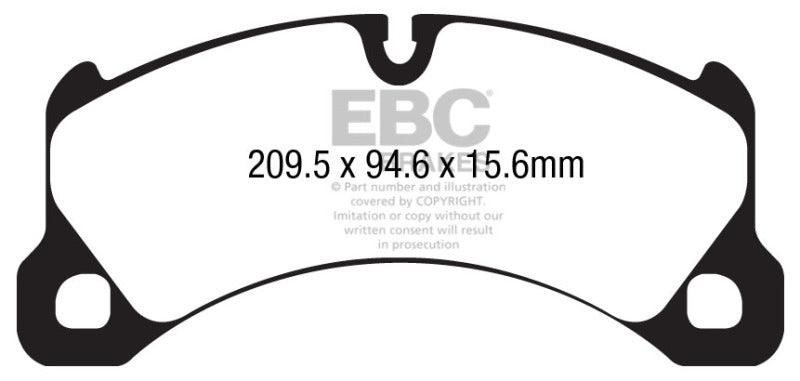 EBC 10+ Porsche Cayenne 3.6 Yellowstuff Front Brake Pads - Corvette Realm