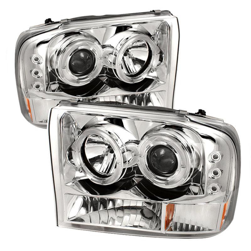 Spyder Ford F250 Super Duty 99-04 Projector Version 2 LED Halo LED Chrm PRO-YD-FF25099-1P-G2-C - Corvette Realm