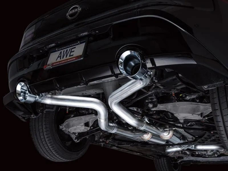 AWE 2023 Nissan Z RZ34 RWD Track Edition Catback Exhaust System w/ Chrome Silver Tips - Corvette Realm