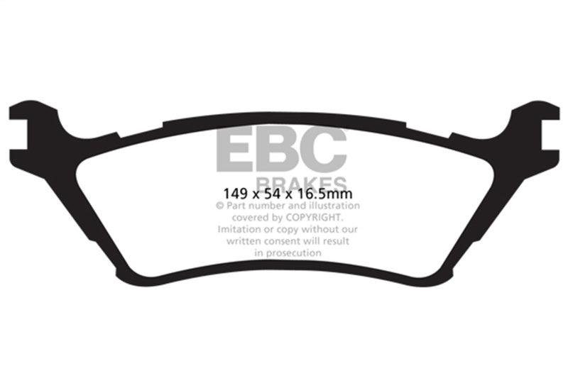 EBC 15+ Ford F150 2.7 Twin Turbo (2WD) Greenstuff Rear Brake Pads - Corvette Realm