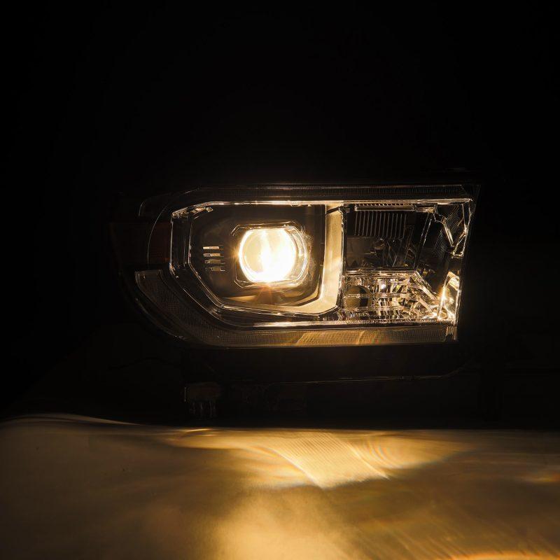 AlphaRex 07-13 Toyota Tundra / 08-17 Sequoia LUXX LED Proj HL Chrome w/Actv Light / Seq. Sig + DRL - Corvette Realm