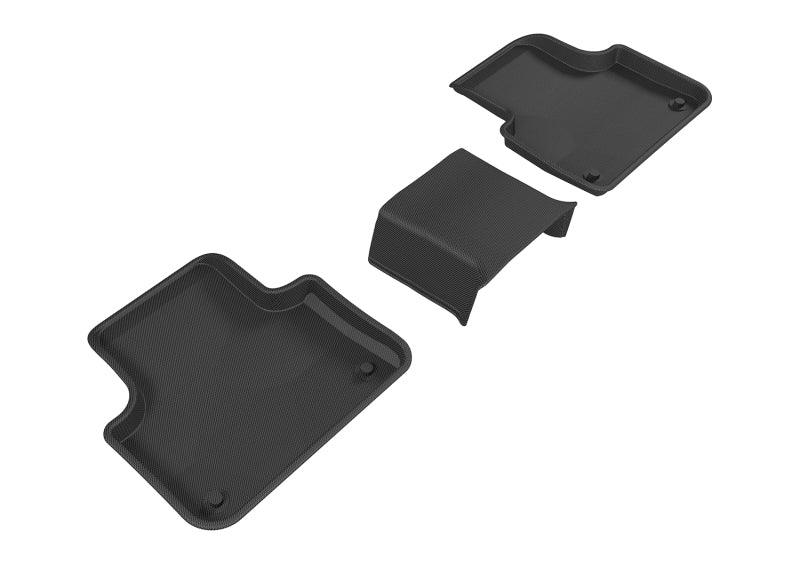 3D MAXpider 2017-2020 Audi Q7/Q8 Kagu 2nd Row Floormats - Black - Corvette Realm