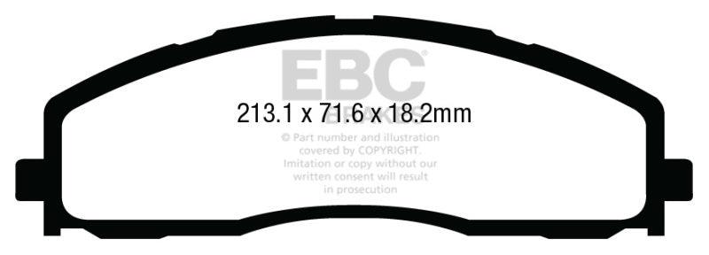 EBC 13+ Ford F250 (inc Super Duty) 6.2 (2WD) Extra Duty Front Brake Pads - Corvette Realm
