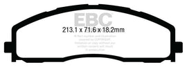 EBC 13+ Ford F250 (inc Super Duty) 6.2 (2WD) Extra Duty Front Brake Pads - Corvette Realm