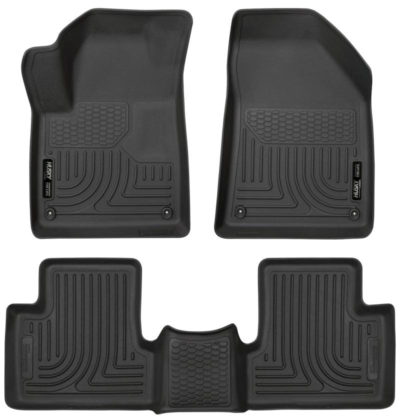 Husky Liners 15-22 Jeep Cherokee WeatherBeater Combo Black Floor Liners - Corvette Realm