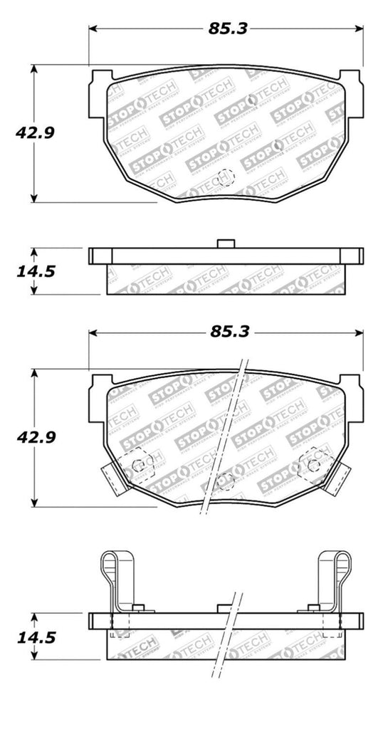 StopTech Street Touring 89-98 240SX Rear Brake Pads - Corvette Realm