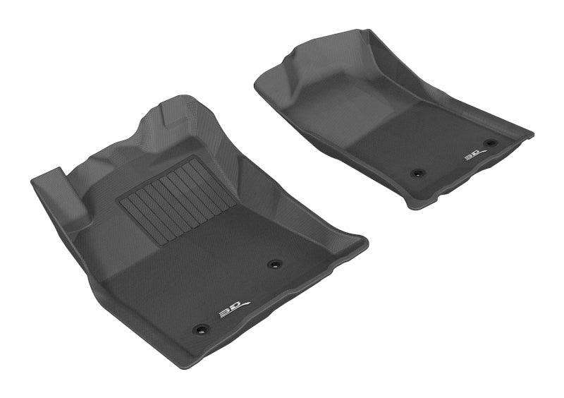 3D MAXpider 2005-2011 Toyota Tacoma Reg/ACS/DBL Cab Kagu 1st Row Floormat - Black - Corvette Realm