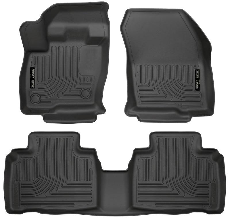 Husky Liners 2015 Ford Edge WeatherBeater Front & 2nd Row Combo Black Floor Liners - Corvette Realm