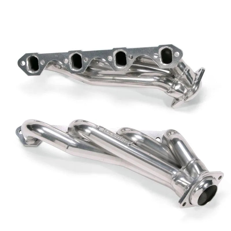 BBK 79-93 Mustang 5.0 Shorty Unequal Length Exhaust Headers - 1-5/8 Silver Ceramic - Corvette Realm