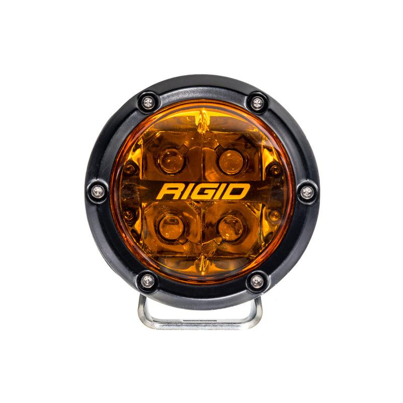 Rigid Industries 360-Series 4in Fog w/ Amber PRO Lens - White (Pair) - Corvette Realm