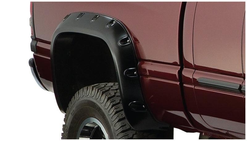 Bushwacker 02-08 Dodge Ram 1500 Fleetside Pocket Style Flares 2pc 75.9/76.3/97.9in Bed - Black - Corvette Realm