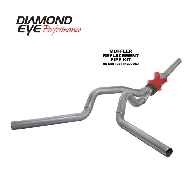 Diamond Eye KIT 4in CB MFLR RPLCMENT PIPE DUAL AL: 2004.5-2007.5 DODGE CUMMINS 600 - Corvette Realm