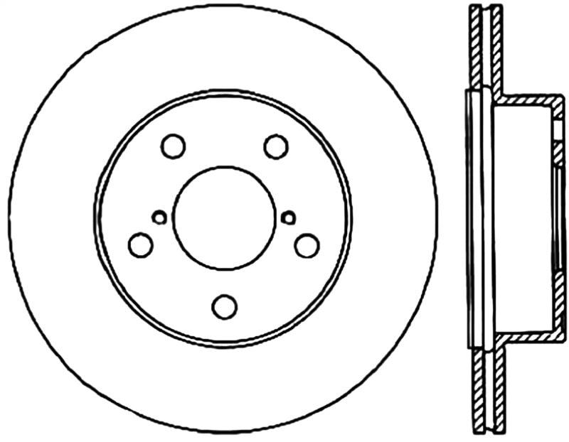 StopTech 05-07 Subaru Impreza WRX/STi Slotted & Drilled Left Rear Rotor - Corvette Realm