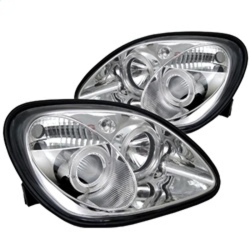 Spyder Mercedes Benz SLK 98-04 Projector Halogen Model- LED Halo Chrm PRO-YD-MBSLK98-1PC-HL-C - Corvette Realm