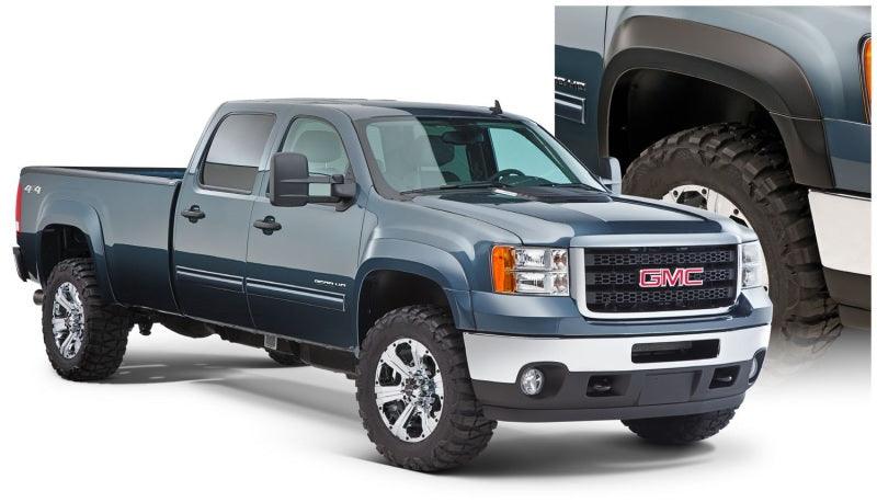 Bushwacker 07-13 GMC Sierra 1500 Fleetside Extend-A-Fender Style Flares 4pc 78.7/97.6in Bed - Black - Corvette Realm