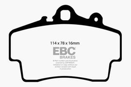EBC 97-99 Porsche Boxster (Cast Iron Rotors only) 2.5 Redstuff Front Brake Pads - Corvette Realm