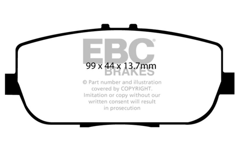 EBC 06-15 Mazda Miata MX5 2.0 Yellowstuff Rear Brake Pads - Corvette Realm