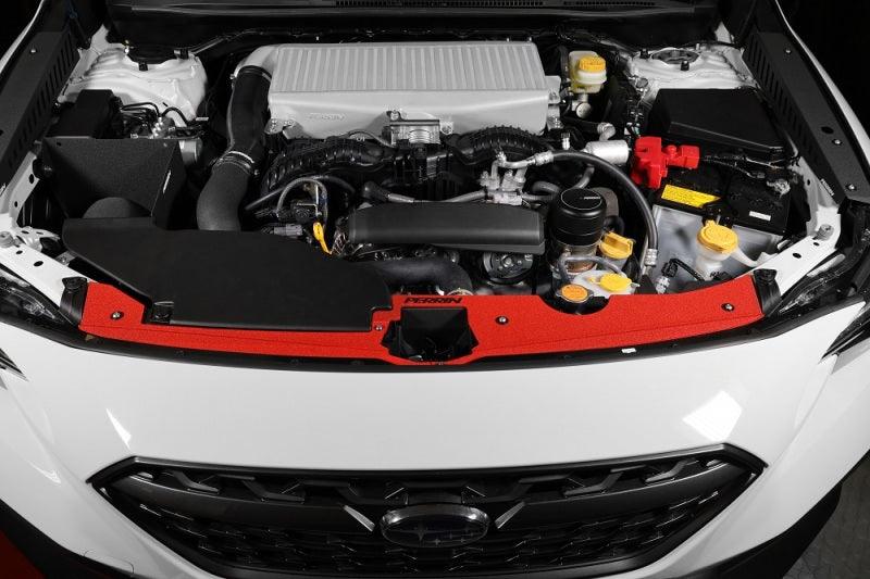 Perrin 22-23 Subaru WRX Radiator Shroud - Red Wrinkle - Corvette Realm