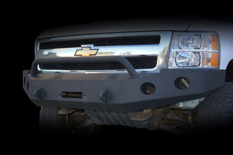 DV8 Offroad 07-13 Chevrolet Silverado 1500 Front Bumper - Black Powdercoat - Corvette Realm