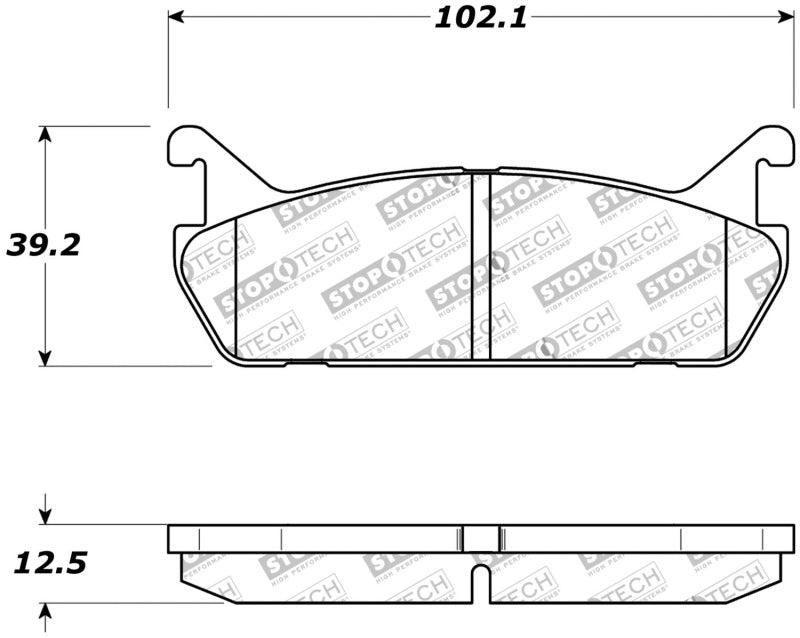 StopTech Street Touring 90-93 Mazda Miata Rear Brake Pads D525 - Corvette Realm