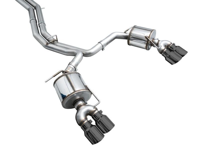 AWE Tuning 19-23 Audi C8 S6/S7 2.9T V6 AWD Touring Edition Exhaust - Diamond Black Tips - Corvette Realm