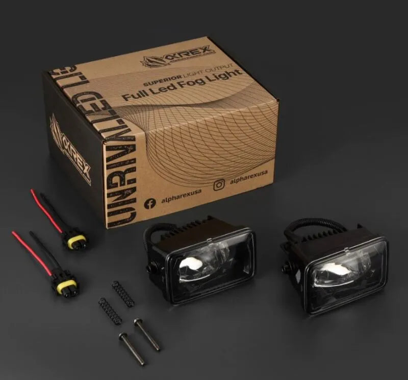 Alpharex 15-20 Ford F150/17-22 Super Duty DoubleTap Dual Color LED Projector Fog Lights