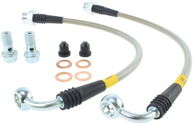 StopTech 07-08 Infiniti G35 Rear Stainless Steel Brake Lines - Corvette Realm