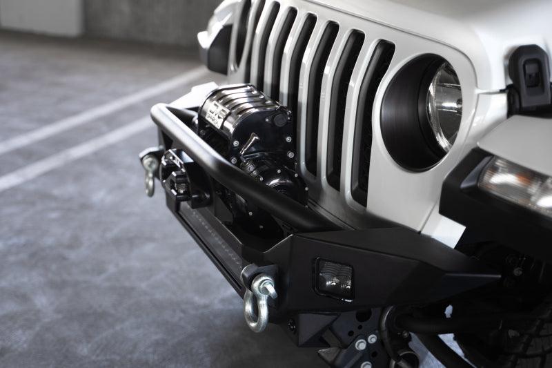 DV8 Offroad 18-23 Jeep Wrangler JL / 20-23 Jeep Gladiator JT FS-7 Mid-Width Winch Front Bumper - Corvette Realm