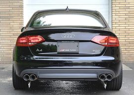 AWE Tuning Audi B8 A4 Touring Edition Exhaust - Quad Tip Polished Silver Tips - Does Not Fit Cabrio - Corvette Realm