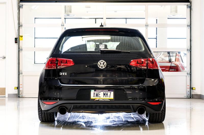 AWE Tuning VW MK7 GTI Touring Edition Exhaust - Diamond Black Tips - Corvette Realm